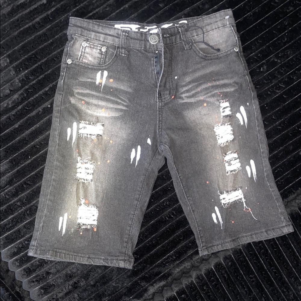 RSQ Black Distressed Jean Shorts